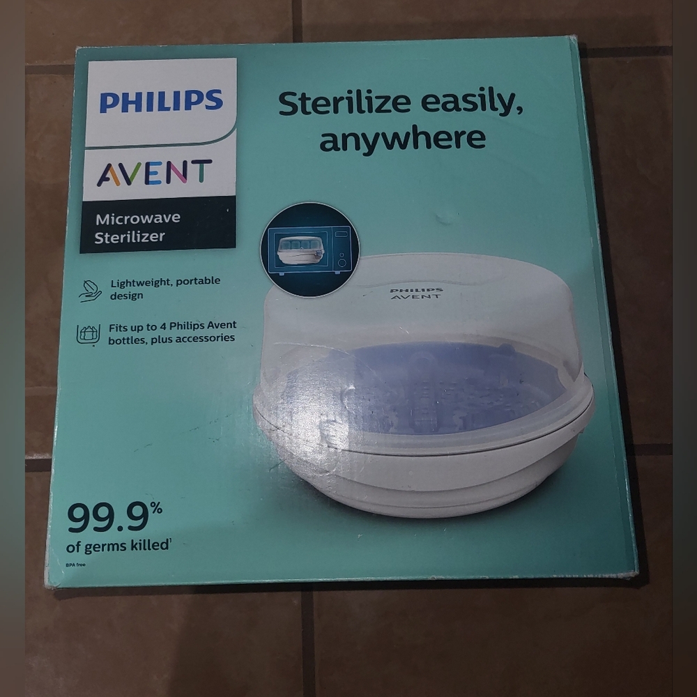 Philips Avent Compact Microwave Sterilizer - White and Blue